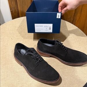 Cole Haan Men's Black Suede Oxfords